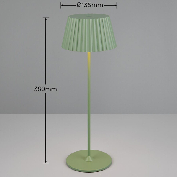 Stołowa lampka na taras Suarez R57706149 LED 2W 3000K IP44 zielona