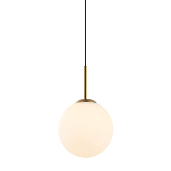 Wisząca lampa kulista Deore PND-5578-1M-BRO szklana kula ball brąz antyczny