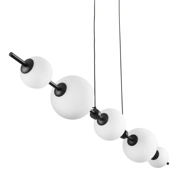 Kulista lampa wisząca MILA ST-CP241222-5L LED 27W 3000K kule białe czarne