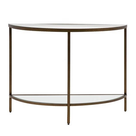 Sypialniany stolik ze szklanym blatem Hudson 5059413895050 brązowy