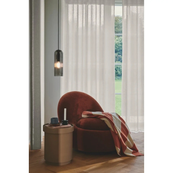 Szklana lampa wisząca Miella 2412523047 do jadalni przydymiony