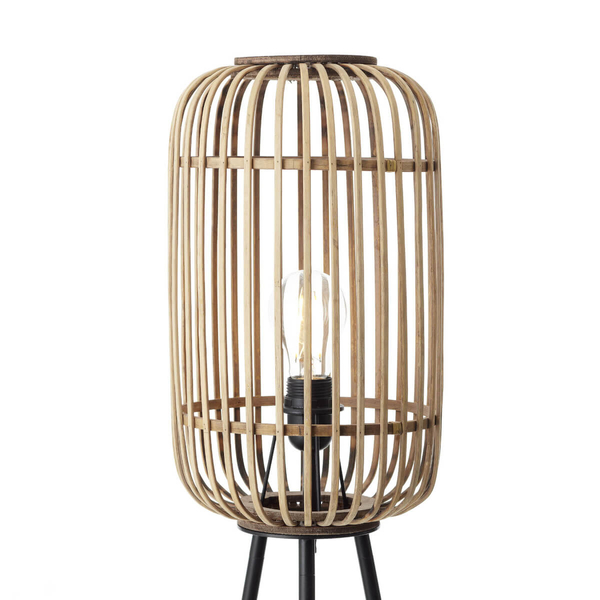 Podłogowa lampa do salonu Woodrow 93776/20 bambus beżowy czarny