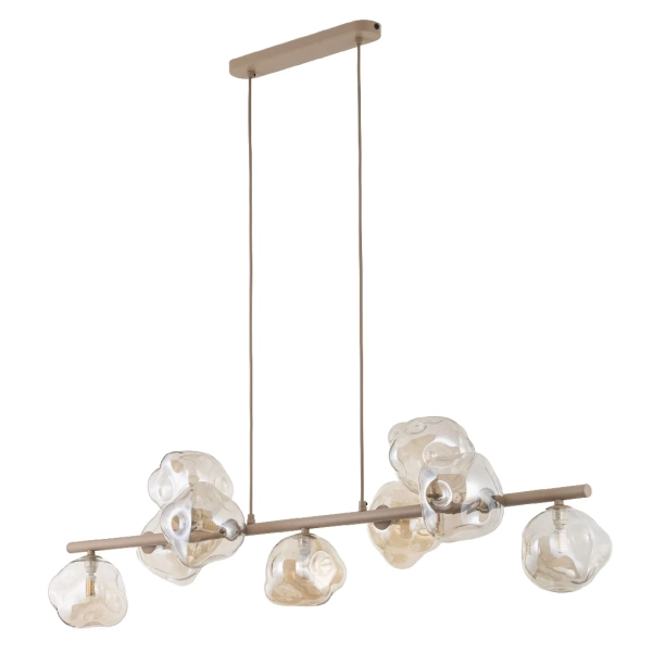 Molekularna wisząca lampa Lava Sabia 11110 szklane kule bursztynowy