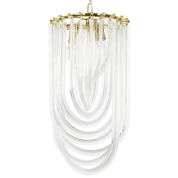 Lampa wisząca Murano MSE1501100517 glamour crystal złota