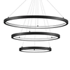 LAMPA wisząca IRUN LE41410 Luces Exclusivas okrąga OPRAWA metalowy ZWIS LED 108W 3000K pierścienie rings czarne