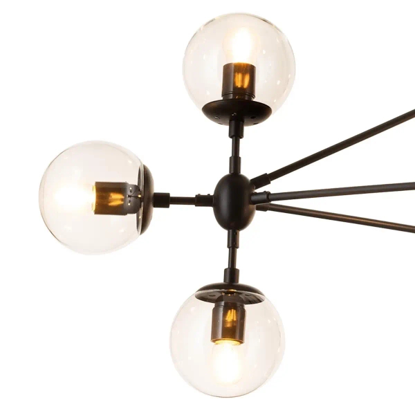 Designerska lampa wisząca Astrifero ST-9047-15 transparent Step geometryczna czarna
