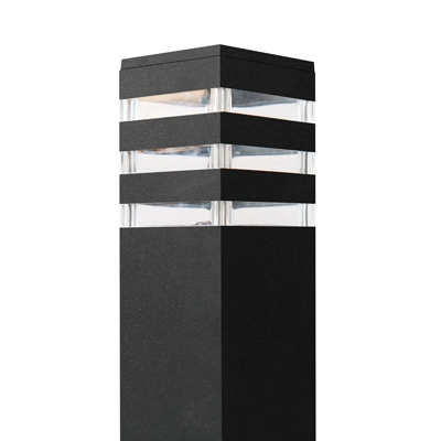 Stojąca LAMPA ogrodowa TEKSAS 316172 Polux zewnętrzna OPRAWA słupek outdoor IP44 czarny