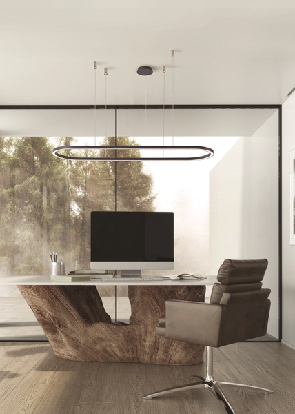 Ledowa lampa wisząca Elena AZ5055 50W 3000K eliptyczna czarna