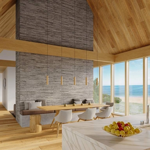 Ekologiczna LAMPA wisząca SL.0637 2-punktowa OPRAWA drewniany ZWIS tuba czarna