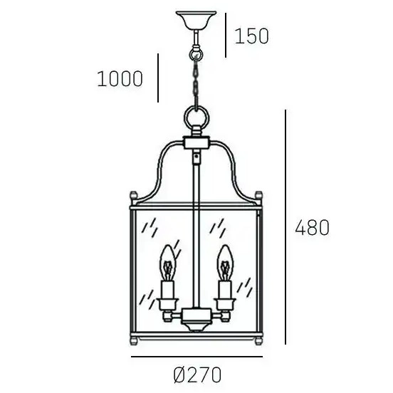 Retro LAMPA wisząca NEW YORK P04550CH Cosmolight industrialny zwis szklany chrom