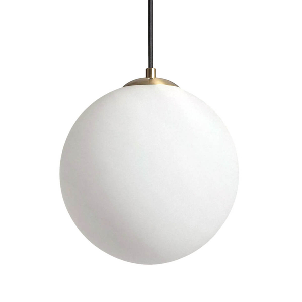 Wisząca lampa kula Lazzur ABR-LWL-E27 Abruzzo metal szkło biały złoty