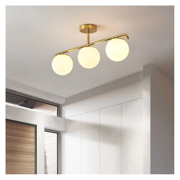 Sufitowa lampa Milano ABR-LW3XE27M Abruzzo bańki do salonu złota biała