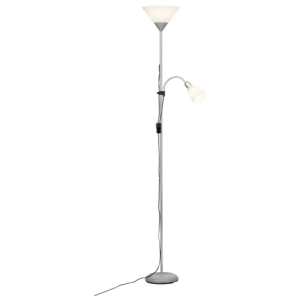 Stojąca lampa do salonu Spari G98811/05 do czytania srebrny biały