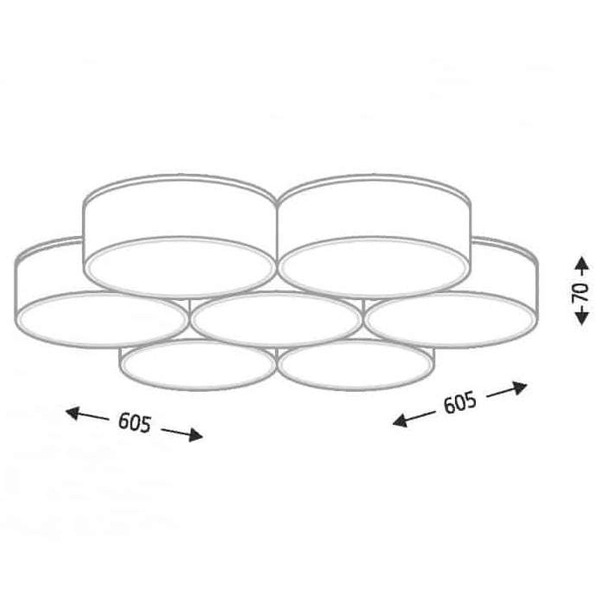 Sufitowa LAMPA plafon ZAMA 7047 Shilo natynkowa OPRAWA LED 112W 3000K czarna
