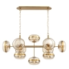 Szklana lampa wisząca Nottingham QN-NOTTINGHAM-10LP-AB złoty przezroczysty