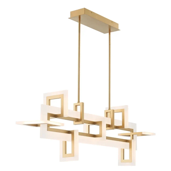 Wisząca lampa do sypialni Inizio QN-INIZIO-LP-M-BG LED 86W 3000K złoty