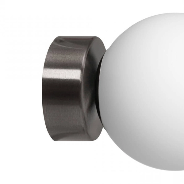 Ścienny kinkiet ASTRA 21082120 Kaspa kula ball szklana biała tytan