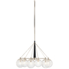 Zwisowa lampa nad stół QN-MARILYN6 kulista retro nikiel