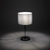 Stołowa lampa tkaninowa HOTEL MOOD 11786 z abażurem szara chrom