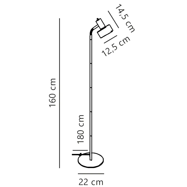Lampa podłogowa do salonu Matis 2512244001 z regulacja biały