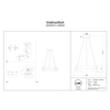 Lampa wisząca Breeze MOD281PL-L45BS3K LED 45W 3000K przezroczysty mosiądz