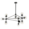 Wisząca lampa loft Astrifero ST-9047-10 transparent Step molekuły geometryczna czarna