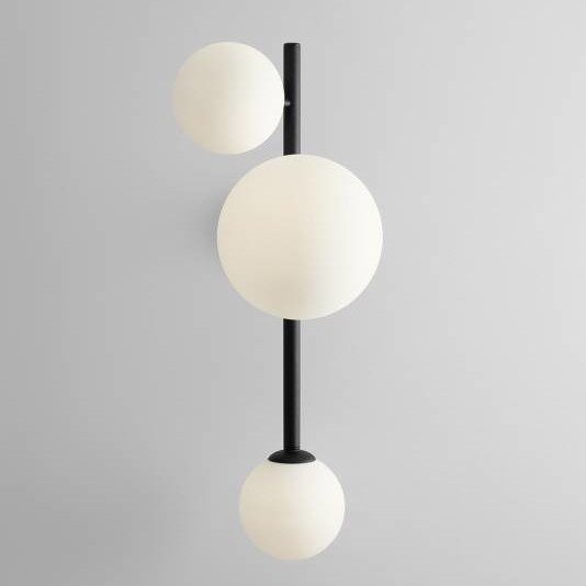 Loftowy kinkiet DIONE 1092Y1 Aldex szklane kule lampa ścienna czarna