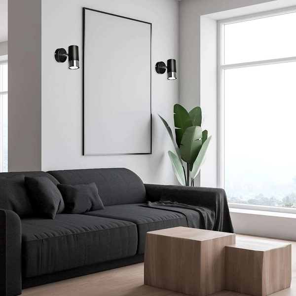 Ścienna LAMPA industrialna DANI MLP6229 Milagro metalowa OPRAWA regulowany kinkiet tuba czarna