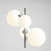 Modernistyczny zwis BLOOM 1091L4 Aldex szklane kule balls chrom