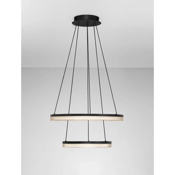 Jadalniana lampa wisząca ESTARIO LE45396 LED 46W 3000K pierścień czarny