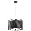 Salonowa lampa wisząca Harmony 1655 TK Lighting abażur z tkaniny czarna