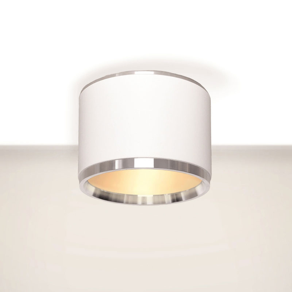 Sypialniany plafon Reti 310402121 Elkim LED 10W 3000K okrągły aluminium biały