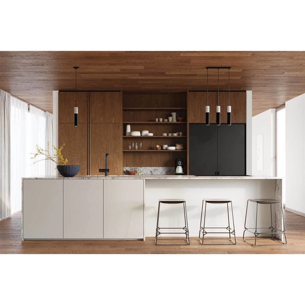 Wisząca lampa sypialniana SL.1081 nad łóżko czarna szara