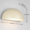 Metalowa lampa ścienna do salonu MAAS 262460166 IP44 beżowa