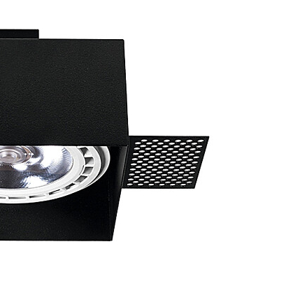Wpust LAMPA sufitowa MOD PLUS 9404 Nowodvorski metalowa OPRAWA kwadratowa podtynkowa czarna