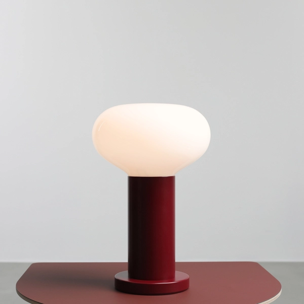 Kulista lampa stołowa Flo Table Ruby S 7000B27_S czerwona