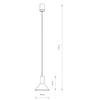 Minimalistyczna lampa wisząca Hermanos 8103 do przedpokoju czarna
