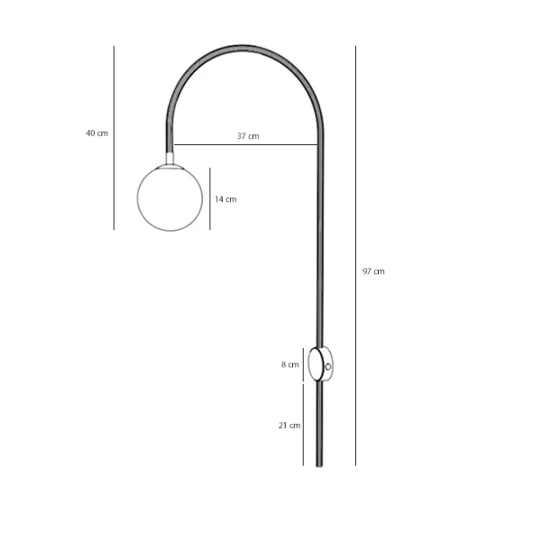 Ścienny kinkiet kulisty UNA 1116C9 skandynawski ball kula biała beżowa