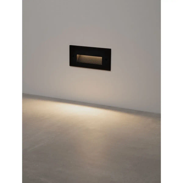 Ścienna lampa zewnętrzna wpustowa CENDILO LE75317 LED 5W 3000K IP65 czarna