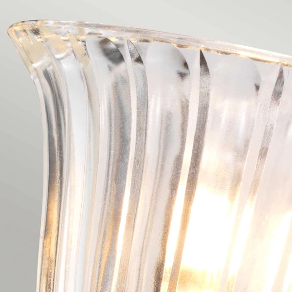 Szklany kinkiet ścienny Austen BATH-AUSTEN1-PB retro mosiądz przezroczysty