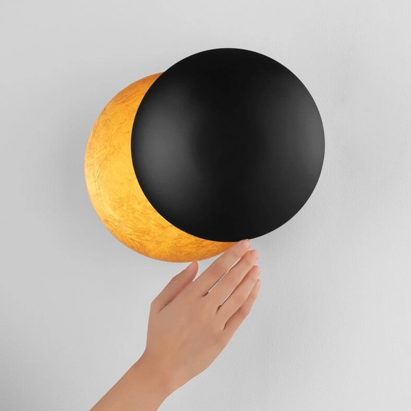 Ścienny kinkiet designerski PAIJAN LE44458 LED 6W 3000K okręgi czarny złoty