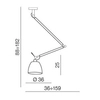 Zwisowa regulowana lampa do salonu AZ2304+AZ4791 Azzardo metalowa chrom złota