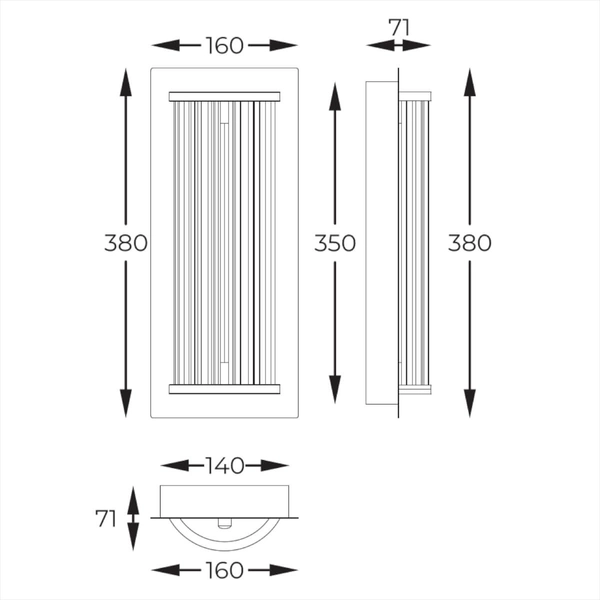 Ścienny kinkiet glamour Cally MB3114-1-3GT LED 10W 3000-6000K złoty