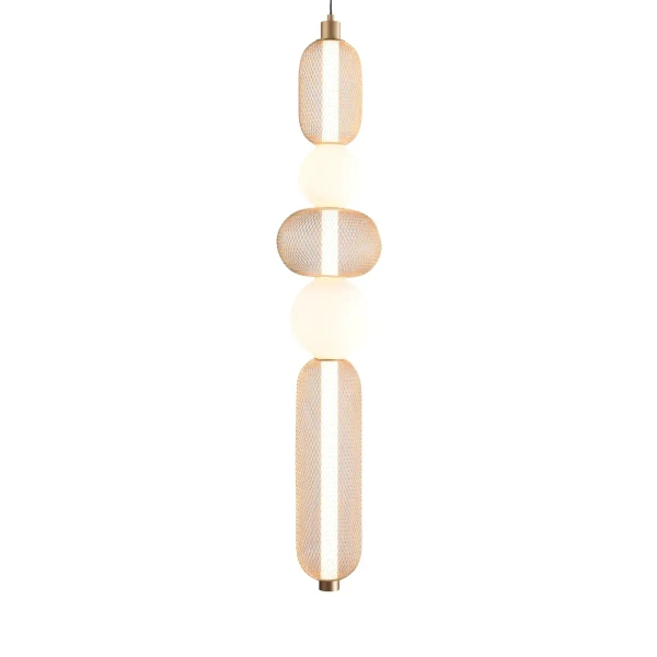 Zwisająca pionowa lampa Sarr MD2596-5A-3BGT LED 27W 3000-5700K czarna złota