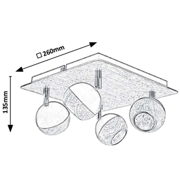 Plafon LAMPA skandynawska ARTHUR 5616 Rabalux metalowa OPRAWA sufitowa reflektorki drewniane dąb czarne