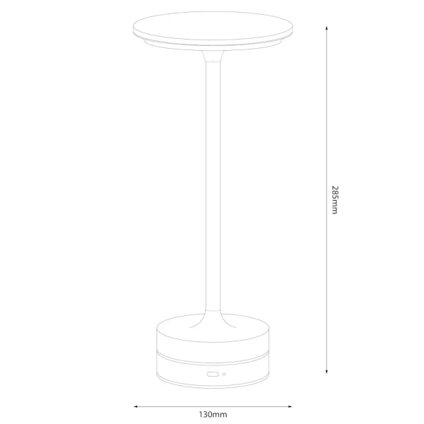 Nocna lampka akumulatorowa Tavolo ML2268 LED 2,5W CCT złoty