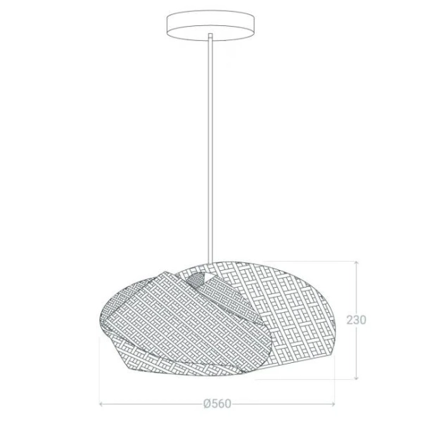Bambusowa lampa wisząca Boho ABR-LW1-BH-E27 Abruzzo beżowy
