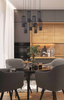 Wisząca lampa Falcon K-4933 kaskada nad łóżko czarna