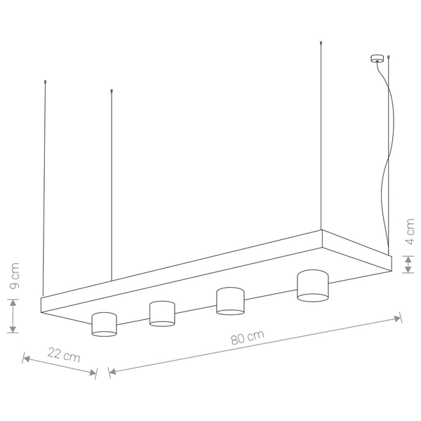 LAMPA wisząca PLANT 9381 Nowodvorski metalowa OPRAWA prostokątny zwis czarny
