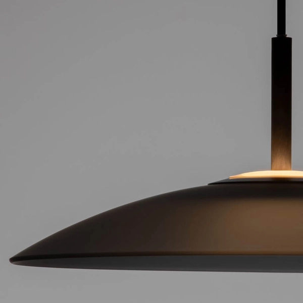 Lampa wisząca do jadalni PECA LE44273 LED 13W 3000K kopuła czarna szara